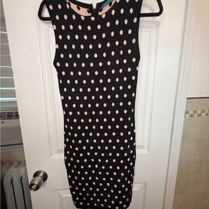 Alice + Olivia Black Dress with Pink Dots